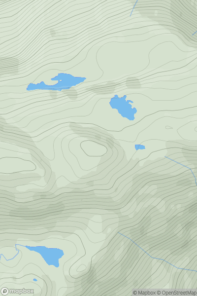 Thumbnail image for Meall nan Eun [Knoydart to Glen Kingie] showing contour plot for surrounding peak